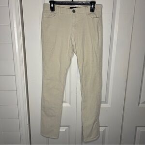 Banana Republic Size 27 Ivory Bone Corduroy Pants Women’s Stretch Cotton Skinny